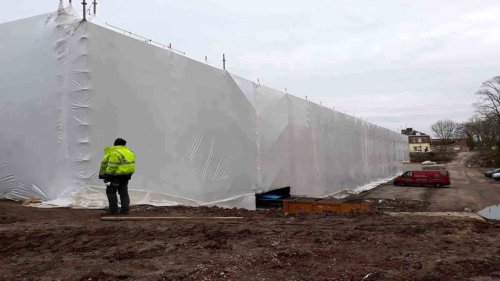Bâche thermo rétractable pour échafaudage sur Hérault